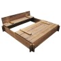 Arenero de jardín para niños cuadrado de madera impregnada de vidaXL, Cajones de arena - Ref: Foro24-41722, Precio: 94,07 €, ...