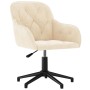 Cream Velvet Swivel Office Chair by , Office chairs - Ref: Foro24-344865, Price: 91,99 €, Discount: %