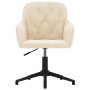 Cream Velvet Swivel Office Chair by , Office chairs - Ref: Foro24-344865, Price: 91,99 €, Discount: %