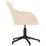 Cream Velvet Swivel Office Chair by , Office chairs - Ref: Foro24-344865, Price: 91,99 €, Discount: %