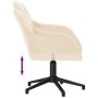 Cream Velvet Swivel Office Chair by , Office chairs - Ref: Foro24-344865, Price: 91,99 €, Discount: %