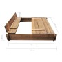 Arenero de jardín para niños cuadrado de madera impregnada de vidaXL, Cajones de arena - Ref: Foro24-41722, Precio: 94,07 €, ...