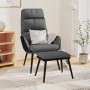 Relaxation armchair with stool in light gray fabric and synthetic leather by , Armchairs - Ref: Foro24-3097506, Price: 144,70...