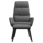 Relaxation armchair with stool in light gray fabric and synthetic leather by , Armchairs - Ref: Foro24-3097506, Price: 144,70...