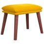 Relaxation armchair with mustard yellow velvet stool by , Armchairs - Ref: Foro24-3097663, Price: 174,99 €, Discount: %