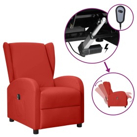 Electric reclining wing chair red synthetic leather by , Armchairs - Ref: Foro24-3098953, Price: 213,06 €, Discount: %