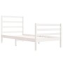 Estructura de cama madera maciza de pino blanco 90x190 cm de , Camas y somieres - Ref: Foro24-3104972, Precio: 93,05 €, Descu...