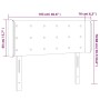 Cabecero con LED cuero sintético blanco 103x16x78/88 cm de , Cabeceros y pies de cama - Ref: Foro24-3123321, Precio: 55,77 €,...