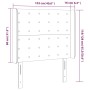 Kopfteil aus cremefarbenem Stoff mit LED 103x16x118/128 cm von , Kopf- und Fußteile - Ref: Foro24-3124477, Preis: 88,14 €, Ra...