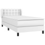 Box spring bed with white synthetic leather mattress 100x200 cm by , Beds and slatted bases - Ref: Foro24-3127296, Price: 354...