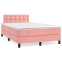 Cama box spring con colchón terciopelo rosa 120x200 cm de , Camas y somieres - Ref: Foro24-3141538, Precio: 394,38 €, Descuen...