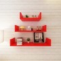 3 U-Shaped Floating Wall Display Shelves Red MDF by vidaXL, Shelves and shelves - Ref: Foro24-242176, Price: 68,79 €, Discoun...