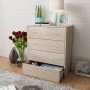 Sideboard with 4 oak-colored drawers 60x30.5x71 cm by vidaXL, Sideboards - Ref: Foro24-242544, Price: 86,12 €, Discount: %