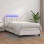 Cama box spring colchón y LED cuero sintético blanco 100x200 cm de , Camas y somieres - Ref: Foro24-3134208, Precio: 356,22 €...