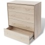 Sideboard with 4 oak-colored drawers 60x30.5x71 cm by vidaXL, Sideboards - Ref: Foro24-242544, Price: 86,12 €, Discount: %