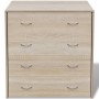 Sideboard with 4 oak-colored drawers 60x30.5x71 cm by vidaXL, Sideboards - Ref: Foro24-242544, Price: 86,12 €, Discount: %