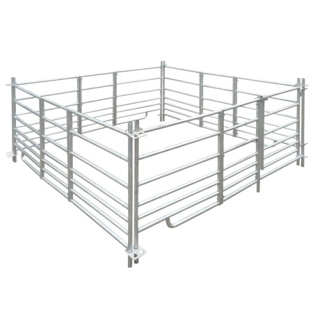 Sheep pen with 4 panels galvanized steel 183x183x92 cm by vidaXL, Animal husbandry - Ref: Foro24-141815, Price: 417,67 €, Dis...