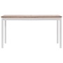 Mesa de comedor de madera de pino blanco y marrón 140x70x73 cm de , Mesas de cocina y de comedor - Ref: Foro24-283402, Precio...