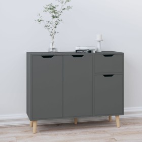 Gray engineered wood sideboard 90x30x72 cm by , Sideboards - Ref: Foro24-326815, Price: 110,10 €, Discount: %