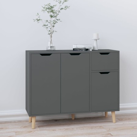 Gray engineered wood sideboard 90x30x72 cm by , Sideboards - Ref: Foro24-326815, Price: 107,93 €, Discount: %