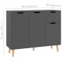 Gray engineered wood sideboard 90x30x72 cm by , Sideboards - Ref: Foro24-326815, Price: 107,93 €, Discount: %