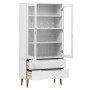 MOLD Vitrine aus massivem weißem Kiefernholz 90x35x175 cm von , Bücherregale und Regale - Ref: Foro24-350544, Preis: 308,07 €...