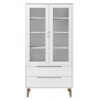 MOLD Vitrine aus massivem weißem Kiefernholz 90x35x175 cm von , Bücherregale und Regale - Ref: Foro24-350544, Preis: 308,07 €...