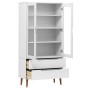 MOLD Vitrine aus massivem weißem Kiefernholz 90x35x175 cm von , Bücherregale und Regale - Ref: Foro24-350544, Preis: 308,07 €...