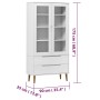 MOLD Vitrine aus massivem weißem Kiefernholz 90x35x175 cm von , Bücherregale und Regale - Ref: Foro24-350544, Preis: 308,07 €...