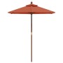 Sombrilla de jardín con poste de madera terracota 196x231 cm de , Sombrillas - Ref: Foro24-363164, Precio: 52,10 €, Descuento: %