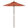 Garden umbrella with terracotta wooden pole 196x231 cm by , Umbrellas - Ref: Foro24-363164, Price: 52,10 €, Discount: %