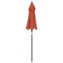 Garden umbrella with terracotta wooden pole 196x231 cm by , Umbrellas - Ref: Foro24-363164, Price: 52,10 €, Discount: %