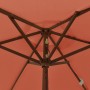 Garden umbrella with terracotta wooden pole 196x231 cm by , Umbrellas - Ref: Foro24-363164, Price: 52,10 €, Discount: %