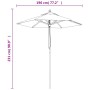 Garden umbrella with terracotta wooden pole 196x231 cm by , Umbrellas - Ref: Foro24-363164, Price: 52,10 €, Discount: %