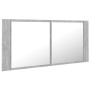 Armario espejo baño luz LED acrílico gris hormigón 100x12x45 cm de , Tocadores de baño - Ref: Foro24-804984, Precio: 63,54 €,...