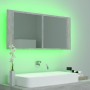 Armario espejo baño luz LED acrílico gris hormigón 100x12x45 cm de , Tocadores de baño - Ref: Foro24-804984, Precio: 62,56 €,...