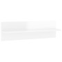 Wall shelf 2 pcs glossy white plywood 60x11.5x18cm by , Shelves and shelves - Ref: Foro24-807327, Price: 20,21 €, Discount: %