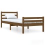 Honey brown solid wood bed frame 90x190 cm by , Beds and slatted bases - Ref: Foro24-814787, Price: 92,52 €, Discount: %