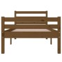 Honey brown solid wood bed frame 90x190 cm by , Beds and slatted bases - Ref: Foro24-814787, Price: 92,52 €, Discount: %