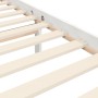 White solid wood bed frame with headboard by , Beds and slatted bases - Ref: Foro24-3195252, Price: 94,45 €, Discount: %