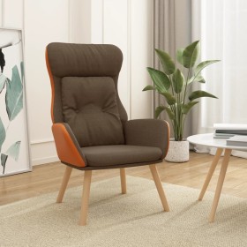 Brown fabric and PVC relaxation armchair by , Armchairs - Ref: Foro24-341304, Price: 117,99 €, Discount: %