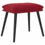 Relaxation armchair with red velvet stool by , Armchairs - Ref: Foro24-3097624, Price: 143,99 €, Discount: %