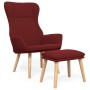 Sillón de relax con taburete tela rojo tinto de , Sillones - Ref: Foro24-3097890, Precio: 145,99 €, Descuento: %