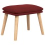 Sillón de relax con taburete tela rojo tinto de , Sillones - Ref: Foro24-3097890, Precio: 145,99 €, Descuento: %