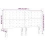 Cabecero con luces LED tela crema 200x5x118/128 cm de , Cabeceros y pies de cama - Ref: Foro24-3122885, Precio: 143,84 €, Des...