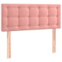 Box spring bed with mattress and LED pink velvet 120x200 cm by , Beds and slatted bases - Ref: Foro24-3134638, Price: 404,18 ...