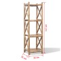 4 Tier Square Bamboo Shelving by vidaXL, Bookcases and shelves - Ref: Foro24-242492, Price: 75,64 €, Discount: %