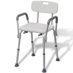 White aluminum shower chair by vidaXL, Shower seats and benches - Ref: Foro24-110129, Price: 101,99 €, Discount: %