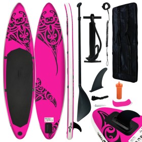 Pink inflatable paddle surf board set 366x76x15 cm by , Paddleboards - Ref: Foro24-92751, Price: 255,99 €, Discount: %