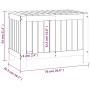 White pine wood garden storage box 76x42.5x54 cm by , Outdoor storage boxes - Ref: Foro24-823823, Price: 144,12 €, Discount: %